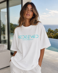 REDEEMED STREETWEAR – Signature Tee (Aqua Edition)