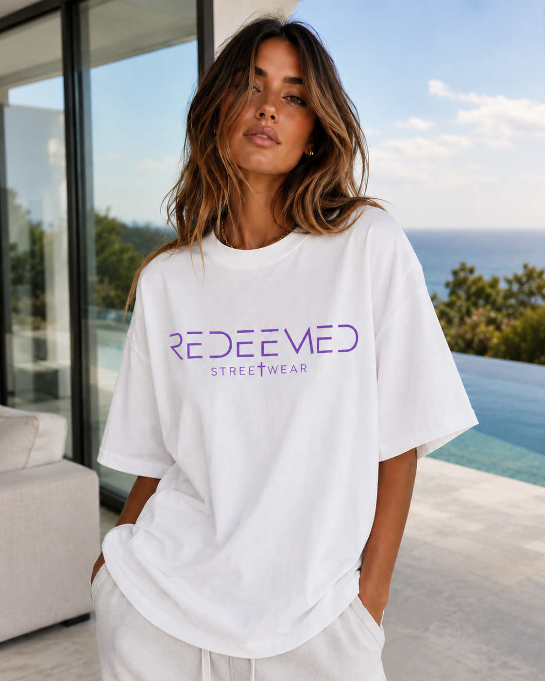 REDEEMED STREETWEAR – Signature Tee (Purple Edition)
